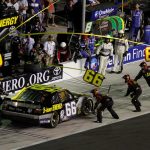 Car #66 makes a pit stop